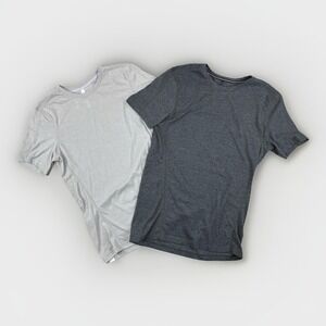 Ten Thousand LOT OF 2 The Durable Shirt Mens S Gray Charcoal Performance Run Gym